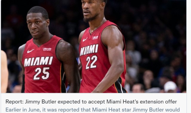  热火四年顶薪续约巴特勒，打造争冠核心阵容  